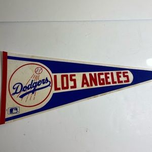 Vintage 80s MLB Los Angeles Dodgers Pennant